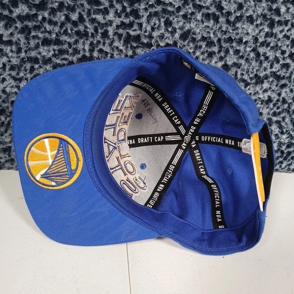 Adidas Golden State Warriors Hat Mens Official NBA Draft Cap Blue Snapback